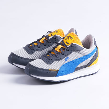 Kids Road Rider Sneakers (Grey/Blue/Yellow)