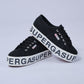 2790 Lettering Canvas Sneakers (Black/White)