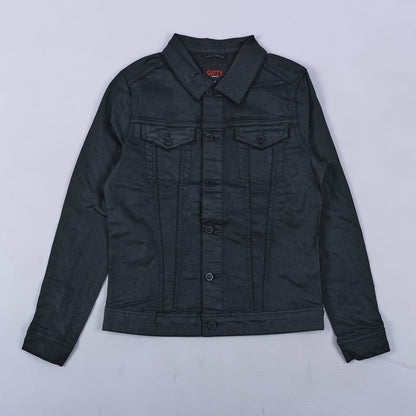 Wade Wax Coated Denim Jacket (Black)