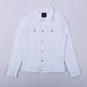 Wallis Wax Coated Denim Jacket (White)