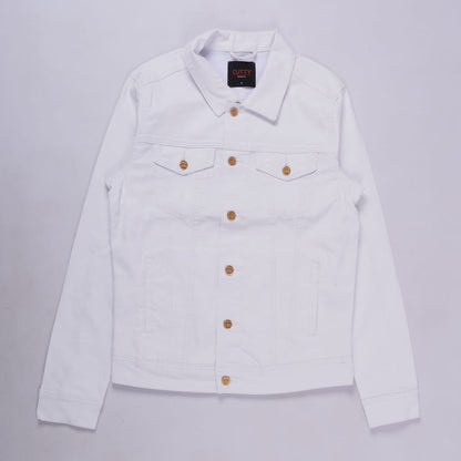 Brisk Wax Coated Denim Jacket (White)