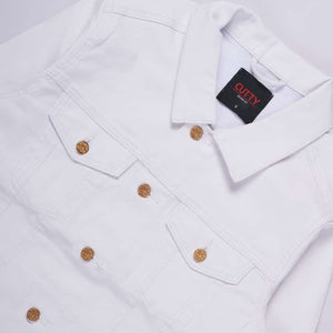 Brisk Wax Coated Denim Jacket (White)