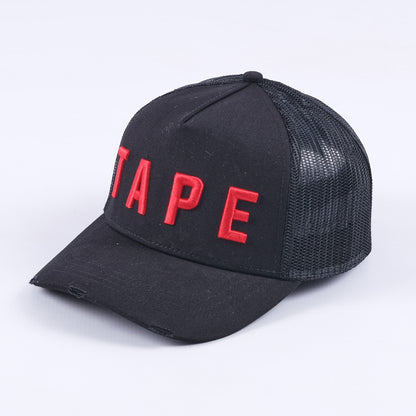 Iconic Trucker Hat (Black/Red)