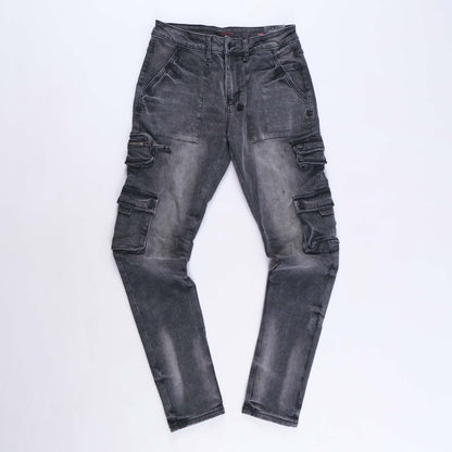 Bronco Cargo Regular Jeans (Black)