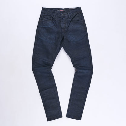 Meadow Wax Coated Skinny Jeans (Dark Blue)