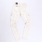 Larke Cargo Skinny Jeans (White)