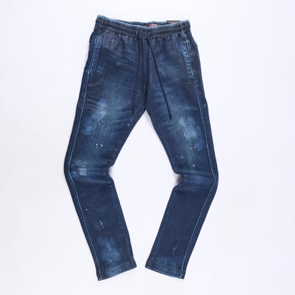 John Wax Coated Slim Fit Jeans (Blue)