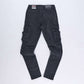 Hoge Slim Cargo Jeans (Black)