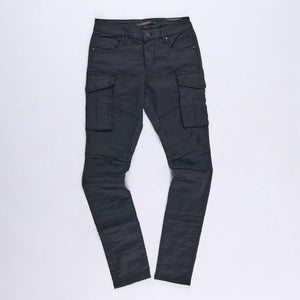 Rocco Wax Coated Skinny Jean (Black)