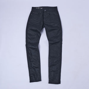 Revend Wax Coated Skinny Jeans (Black)