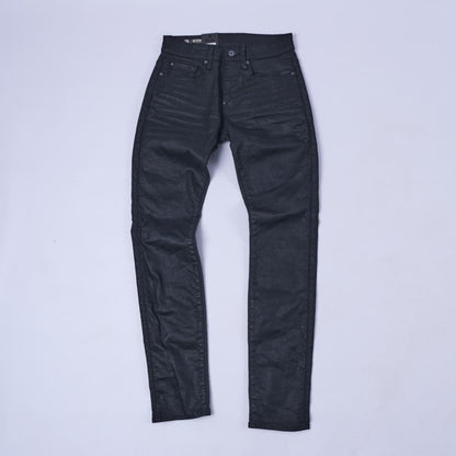 Revend Wax Coated Skinny Jeans (Black)