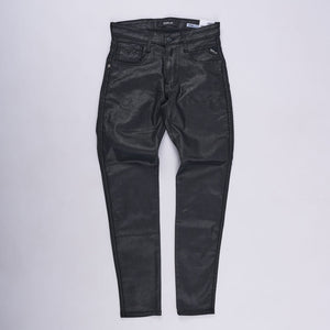 Bronny Wax Slim Tapered Jeans (Black)