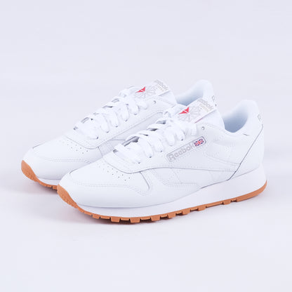 Classic Leather Sneakers (White)