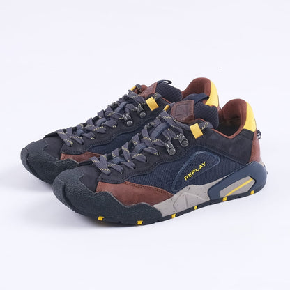 Sherpa Smooth Sneakers (Navy/Tan)