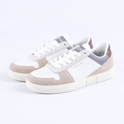 Polys Court 3 Sneakers (White/Brown/Grey)