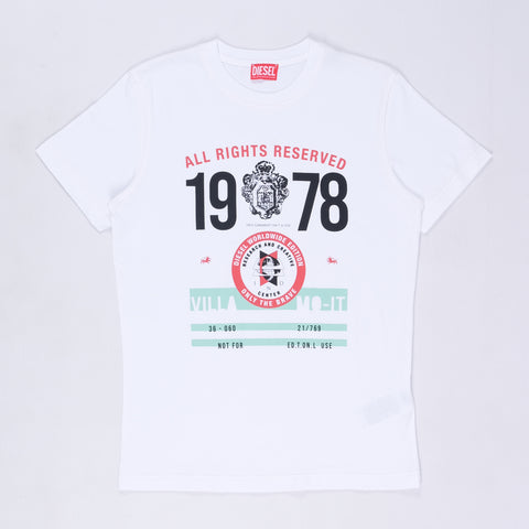 T-DIEGOR-K73 T-Shirt (White)