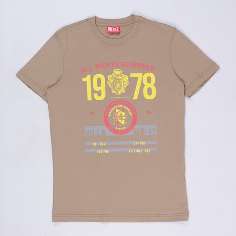 T-DIEGOR-K73 T-Shirt (Brown)
