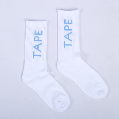 White Socks (Blue TAPE Logo)