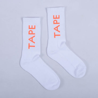 White Socks (Orange TAPE Logo)