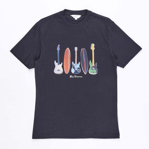 Surf 'n Guitar T-Shirt (Black)