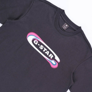 Gradient Old Skool Logo Boxy T-Shirt (Black)